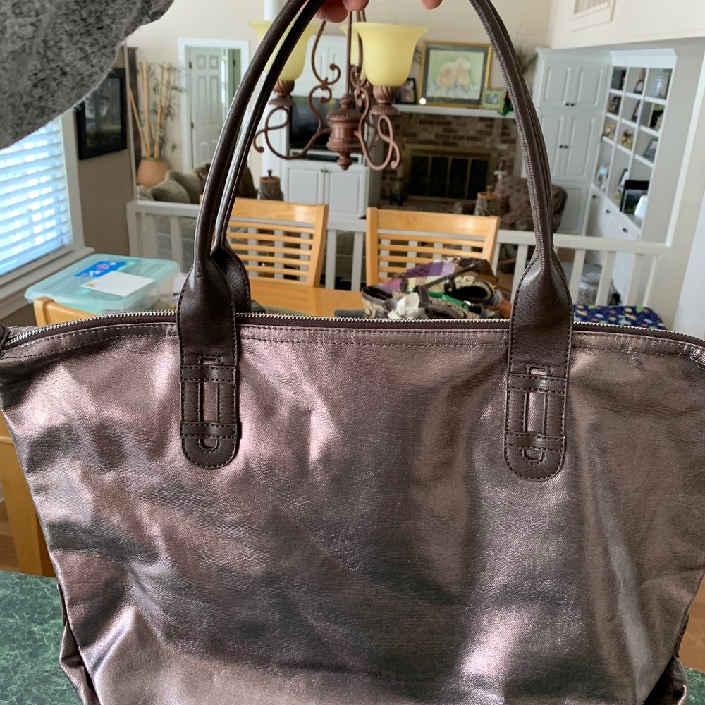Stella & Dot Metallic Tote Bag